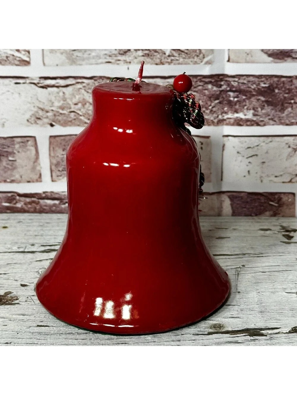 NOS! Vintage 1970’s PAUL HOGE Wax Red Christmas Bell Candle 6” Made In U.S.A.